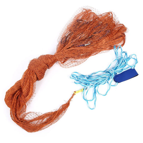 Automatic Fishing Net Cast Net for Bait Trap Outdoor Fish Throw Mesh with Steel Pendant