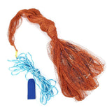 Automatic Fishing Net Cast Net for Bait Trap Outdoor Fish Throw Mesh with Steel Pendant