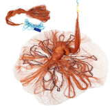 Automatic Fishing Net Cast Net for Bait Trap Outdoor Fish Throw Mesh with Steel Pendant