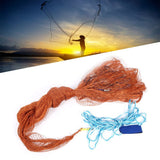 Automatic Fishing Net Cast Net for Bait Trap Outdoor Fish Throw Mesh with Steel Pendant