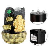 Desktop Water Fountain Ganesha Elephant Statue Buddha Decoration Home Ornament with Light Ball Decor