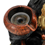 Desktop Buddha Statue Fountain Flowing Water Ornament with Light and Ball Resin Landscape Decoration1140 US Plug 110V