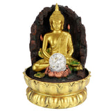 Resin Water Fountain Ornaments Meditating Buddha Statue LED Lighted Tabletop Fountain Home DecorationUS Plug 110V In Australia - Darrahopens