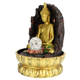 Resin Water Fountain Ornaments Meditating Buddha Statue LED Lighted Tabletop Fountain Home DecorationUS Plug 110V In Australia - Darrahopens