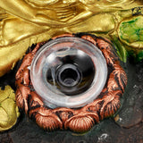 Resin Water Fountain Ornaments Meditating Buddha Statue LED Lighted Tabletop Fountain Home DecorationUS Plug 110V