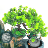Tabletop Fountain Small Rockery Waterwheel Desktop Fish Container Indoor Fengshui Decor