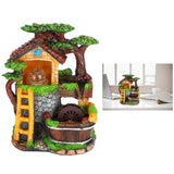 Desktop Fountain Decoration Indoor Simulation Resin Rockery Fake Tree Feng Shui Landscape Table Ornaments