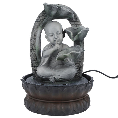 LED Resin Buddha Tabletop Waterfall Fountain Relaxing Indoor Decoration for Home OfficeUS Plug 110V 16059 In Australia - Darrahopens