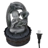 LED Resin Buddha Tabletop Waterfall Fountain Relaxing Indoor Decoration for Home OfficeUS Plug 110V 16059 In Australia - Darrahopens