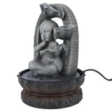 LED Resin Buddha Tabletop Waterfall Fountain Relaxing Indoor Decoration for Home OfficeUS Plug 110V 16059 In Australia - Darrahopens