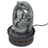 LED Resin Buddha Tabletop Waterfall Fountain Relaxing Indoor Decoration for Home OfficeUS Plug 110V 16059 In Australia - Darrahopens
