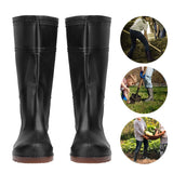 1 Pair Rain Boots PVC Non Slip Waterproof Safety Work Rain Shoes Footwear Accessory(Black 41)