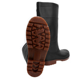 1 Pair Rain Boots PVC Non Slip Waterproof Safety Work Rain Shoes Footwear Accessory(Black 42)