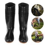 1 Pair Rainshoes Waterproof NonSlip Labor Rain Boot for Garden Farmland Livestock Husbandry(Black 42)