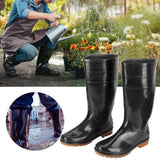 1 Pair Rainshoes Waterproof NonSlip Labor Rain Boot for Garden Farmland Livestock Husbandry(Black 42)