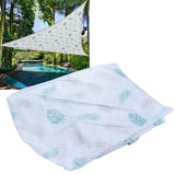 Equilateral Triangular Shade Sail Portable Rainproof Shade Canoy for Outdoor Garden SummerPrinting 5x5x5m