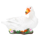 Resin Duck Statue Simulation Duck Ornament Model Decoration for Outdoor Garden YardWhite
