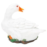 Resin Duck Statue Simulation Duck Ornament Model Decoration for Outdoor Garden YardWhite