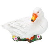 Resin Duck Statue Simulation Duck Ornament Model Decoration for Outdoor Garden YardWhite