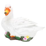 Resin Duck Statue Simulation Duck Ornament Model Decoration for Outdoor Garden YardWhite