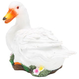 Resin Duck Statue Simulation Duck Ornament Model Decoration for Outdoor Garden YardWhite