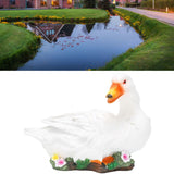Resin Duck Statue Simulation Duck Ornament Model Decoration for Outdoor Garden YardWhite