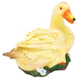 Resin Duck Statue Simulation Duck Ornament Model Decoration for Outdoor Garden YardYellow