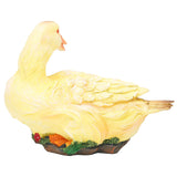 Resin Duck Statue Simulation Duck Ornament Model Decoration for Outdoor Garden YardYellow