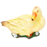Resin Duck Statue Simulation Duck Ornament Model Decoration for Outdoor Garden YardYellow