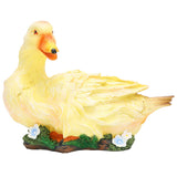 Resin Duck Statue Simulation Duck Ornament Model Decoration for Outdoor Garden YardYellow