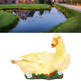 Resin Duck Statue Simulation Duck Ornament Model Decoration for Outdoor Garden YardYellow