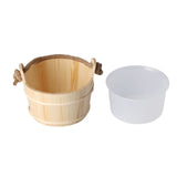 6L Sauna Bucket SPA Steam Room Accessory High Capacity Wooden Barrel for Shower Swimming Pool In Australia - Darrahopens