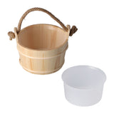 6L Sauna Bucket SPA Steam Room Accessory High Capacity Wooden Barrel for Shower Swimming Pool In Australia - Darrahopens