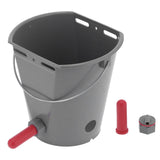 8L Feeder Bucket with 2 Nipple Milk Feeding Barrel Livestock Farm Accessory GrayFor Calf In Australia - Darrahopens
