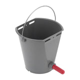 8L Feeder Bucket with 2 Nipple Milk Feeding Barrel Livestock Farm Accessory GrayFor Calf