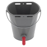 8L Feeder Bucket with 2 Nipple Milk Feeding Barrel Livestock Farm Accessory GrayFor Calf