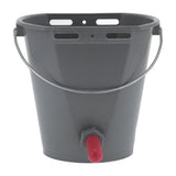 8L Feeder Bucket with 2 Nipple Milk Feeding Barrel Livestock Farm Accessory GrayFor Calf
