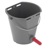 8L Feeder Bucket with 2 Nipple Milk Feeding Barrel Livestock Farm Accessory GrayFor Calf