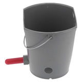 8L Feeder Bucket with 2 Nipple Milk Feeding Barrel Livestock Farm Accessory GrayFor Calf