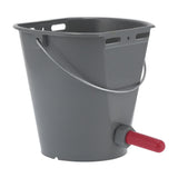 8L Feeder Bucket with 2 Nipple Milk Feeding Barrel Livestock Farm Accessory GrayFor Calf
