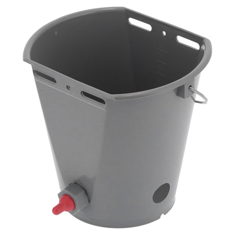 8L Feeder Bucket with 2 Nipple Milk Feeding Barrel Livestock Farm Accessory GrayFor Lamb In Australia - Darrahopens