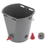 8L Feeder Bucket with 2 Nipple Milk Feeding Barrel Livestock Farm Accessory GrayFor Lamb In Australia - Darrahopens
