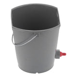 8L Feeder Bucket with 2 Nipple Milk Feeding Barrel Livestock Farm Accessory GrayFor Lamb