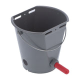 8L Plastic Feeder Bucket with Nipples Check Valves Feeding Equipment for Livestock UseFor Calf