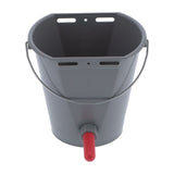 8L Plastic Feeder Bucket with Nipples Check Valves Feeding Equipment for Livestock UseFor Calf