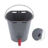 8L Plastic Feeder Bucket with Nipples Check Valves Feeding Equipment for Livestock UseFor Calf