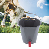 8L Plastic Feeder Bucket with Nipples Check Valves Feeding Equipment for Livestock UseFor Calf