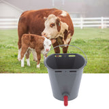 8L Plastic Feeder Bucket with Nipples Check Valves Feeding Equipment for Livestock UseFor Calf