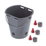 8L Plastic Feeder Bucket with Nipples Check Valves Feeding Equipment for Livestock UseFor Lamb
