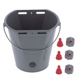 8L Plastic Feeder Bucket with Nipples Check Valves Feeding Equipment for Livestock UseFor Lamb